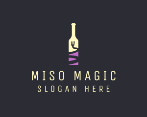 Food Wine Bar Bottle  logo design