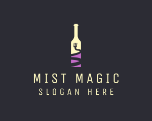 Food Wine Bar Bottle  logo design