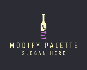 Food Wine Bar Bottle  logo design