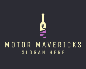 Food Wine Bar Bottle  logo design