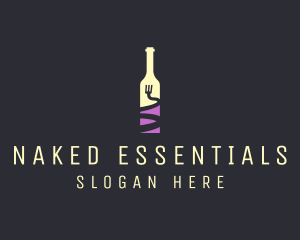 Food Wine Bar Bottle  logo design