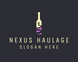 Food Wine Bar Bottle  logo design