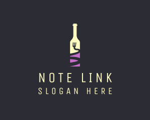 Food Wine Bar Bottle  logo design