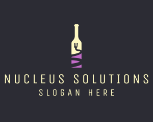 Food Wine Bar Bottle  logo design