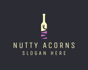 Food Wine Bar Bottle  logo design