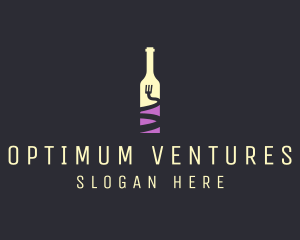 Food Wine Bar Bottle  logo design