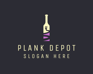 Food Wine Bar Bottle  logo design