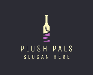 Food Wine Bar Bottle  logo design