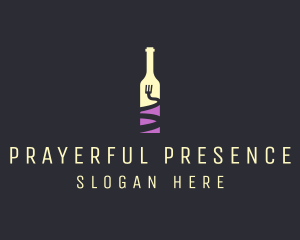 Food Wine Bar Bottle  logo design