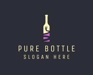 Food Wine Bar Bottle  logo