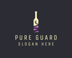 Food Wine Bar Bottle  logo design