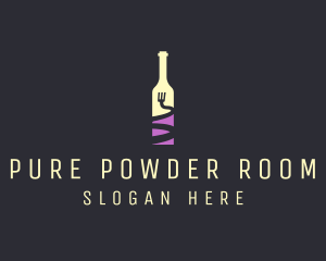 Food Wine Bar Bottle  logo design