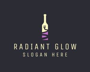 Food Wine Bar Bottle  logo design