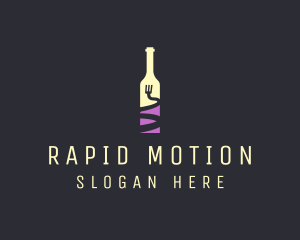 Food Wine Bar Bottle  logo design