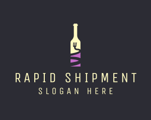 Food Wine Bar Bottle  logo design