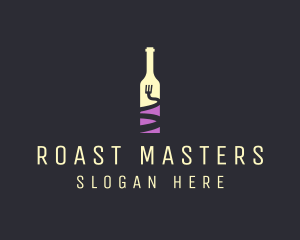 Food Wine Bar Bottle  logo design