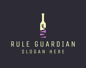 Food Wine Bar Bottle  logo design