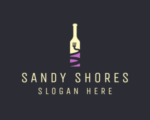 Food Wine Bar Bottle  logo design