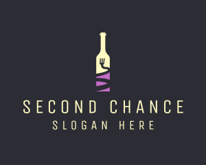 Food Wine Bar Bottle  logo design