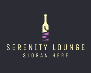 Food Wine Bar Bottle  logo design