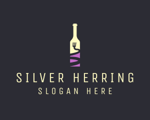 Food Wine Bar Bottle  logo design