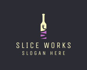 Food Wine Bar Bottle  logo design