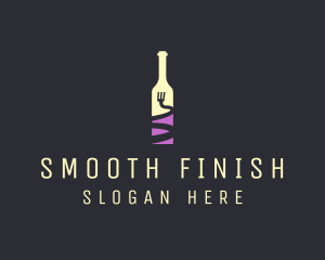 Food Wine Bar Bottle  logo design