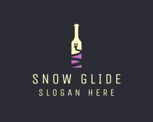 Food Wine Bar Bottle  logo design