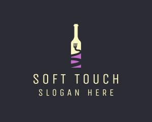 Food Wine Bar Bottle  logo design