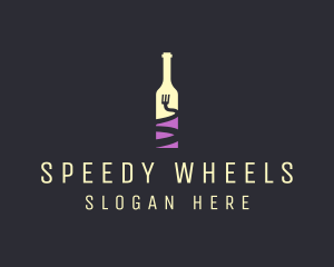 Food Wine Bar Bottle  logo design