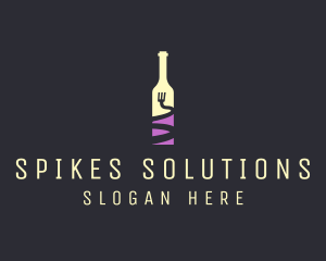 Food Wine Bar Bottle  logo design