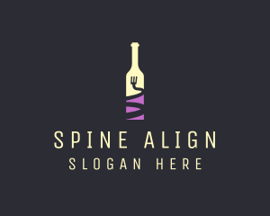 Food Wine Bar Bottle  logo design