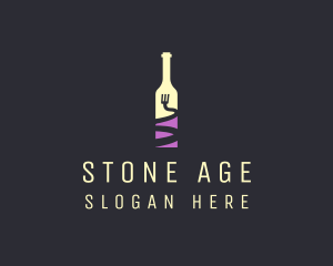 Food Wine Bar Bottle  logo design