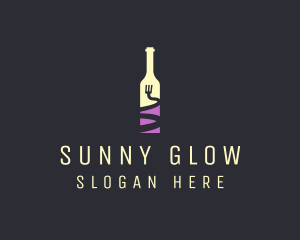 Food Wine Bar Bottle  logo design