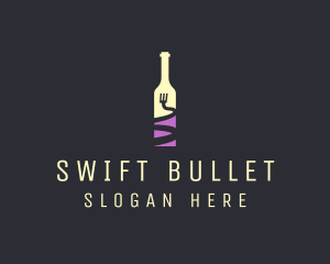 Food Wine Bar Bottle  logo design