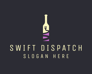 Food Wine Bar Bottle  logo design