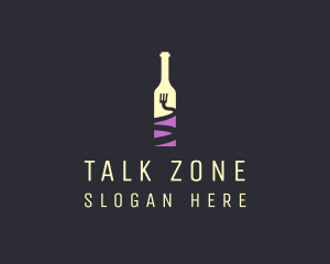 Food Wine Bar Bottle  logo design