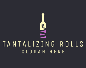 Food Wine Bar Bottle  logo design