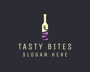 Food Wine Bar Bottle  logo design