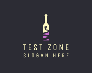 Food Wine Bar Bottle  logo design