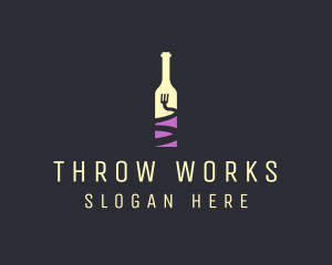 Food Wine Bar Bottle  logo design