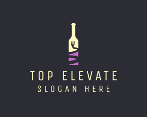 Food Wine Bar Bottle  logo design