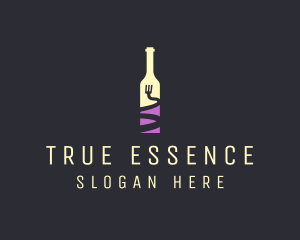 Food Wine Bar Bottle  logo design