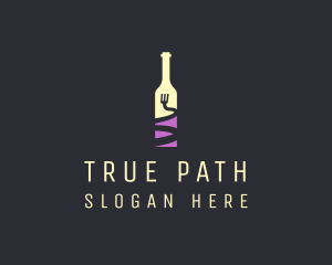 Food Wine Bar Bottle  logo design