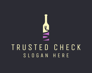 Food Wine Bar Bottle  logo design