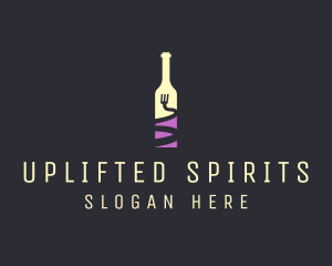 Food Wine Bar Bottle  logo design