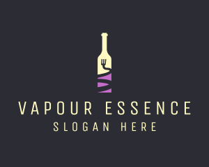 Food Wine Bar Bottle  logo design