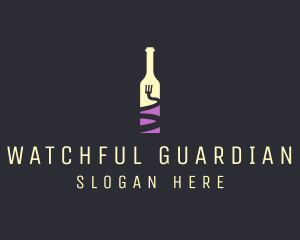 Food Wine Bar Bottle  logo design