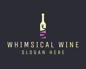 Food Wine Bar Bottle  logo design