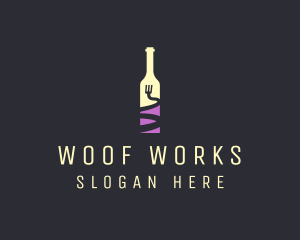 Food Wine Bar Bottle  logo design